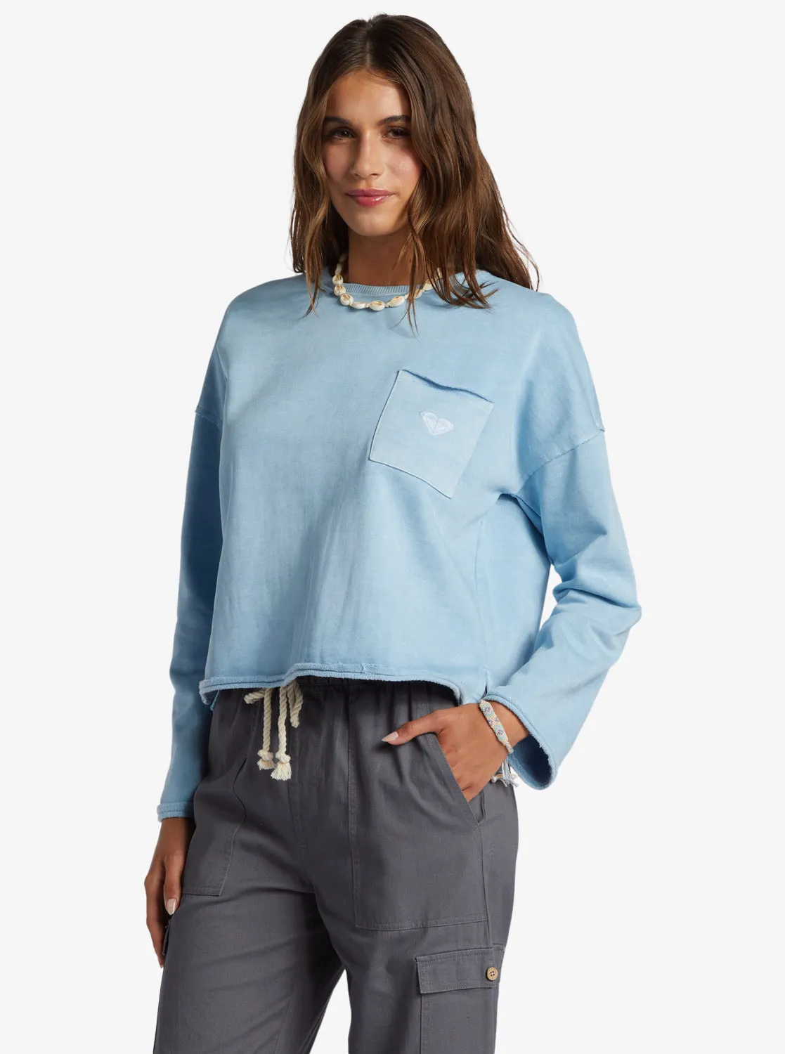 Doheny Crew Neck Sweatshirt - Bel Air Blue sold by Roxy product image thumbnail 2