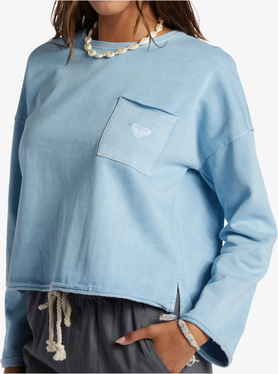 Doheny Crew Neck Sweatshirt - Bel Air Blue sold by Roxy product image thumbnail 3