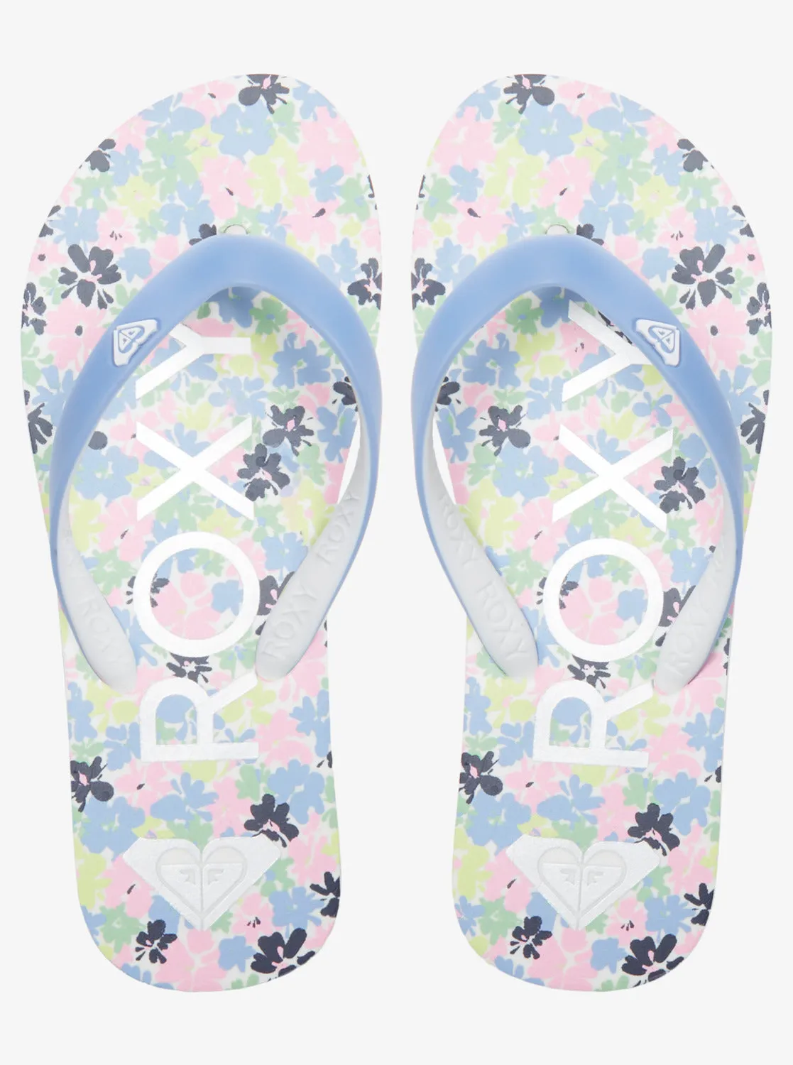 Girls 4-16 Tahiti Flip-Flops - White/Pink/Blue sold by Roxy product image thumbnail 4