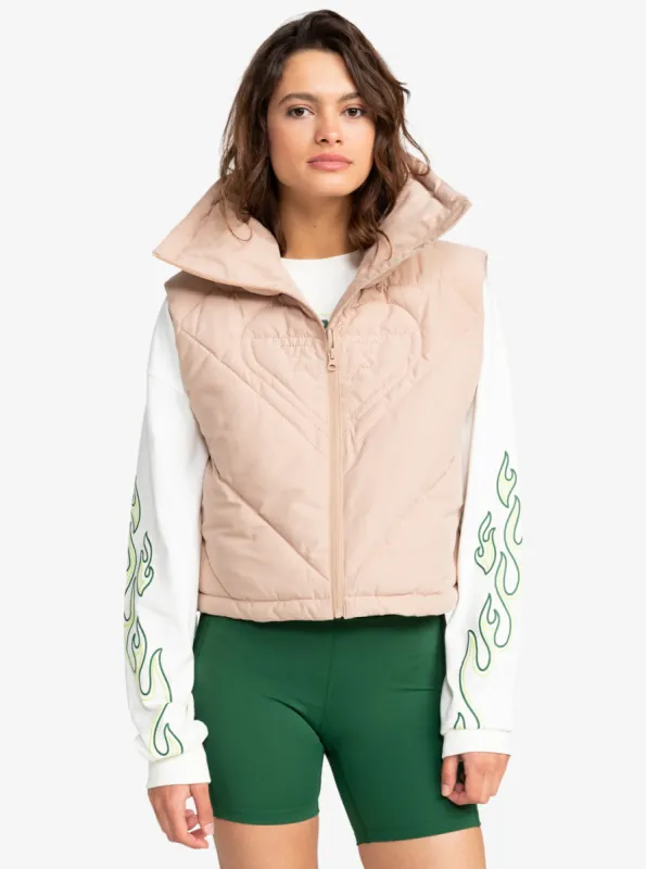 Active Collection Puffer Vest - Warm Taupe sold by Roxy