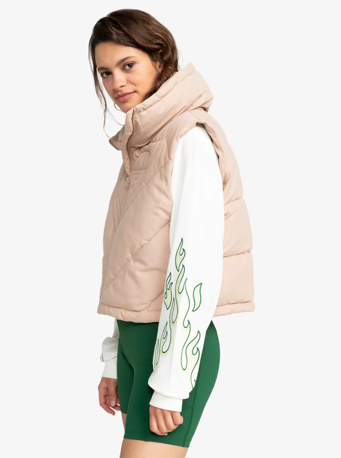 Active Collection Puffer Vest - Warm Taupe sold by Roxy product image thumbnail 2