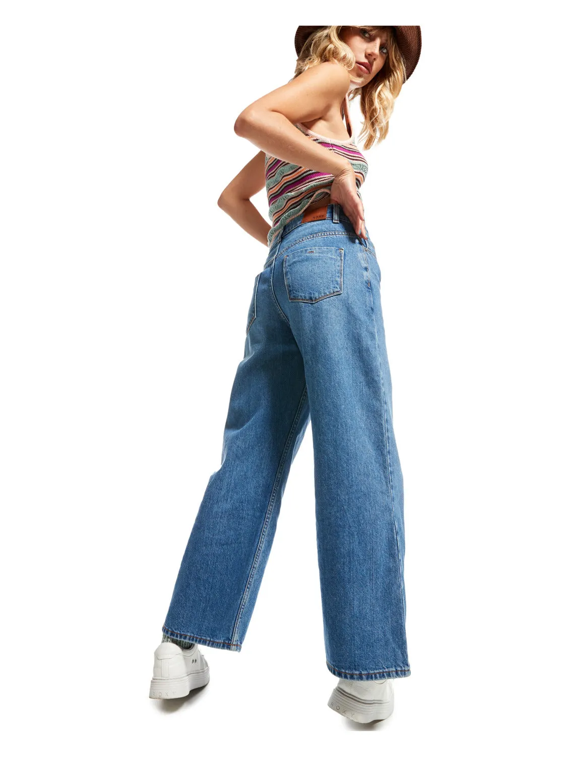 Surf On Cloud High Wide Leg Jeans - Medium Blue sold by Roxy product image thumbnail 3