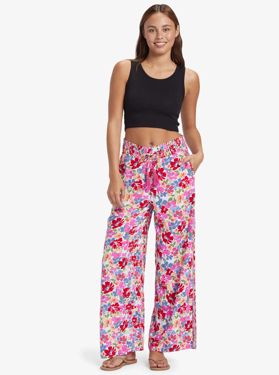 Tropical Rhythm Beach Pants - Shocking Pink Bloomin Babe sold by Roxy product image thumbnail 5