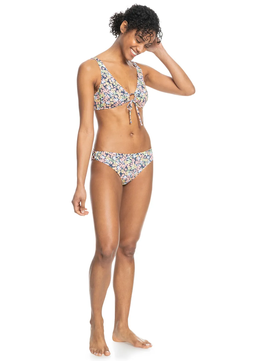 Beach Classics Strap Hipster Bikini Bottoms - Mood Indigo Ditsy Love sold by Roxy product image thumbnail 3