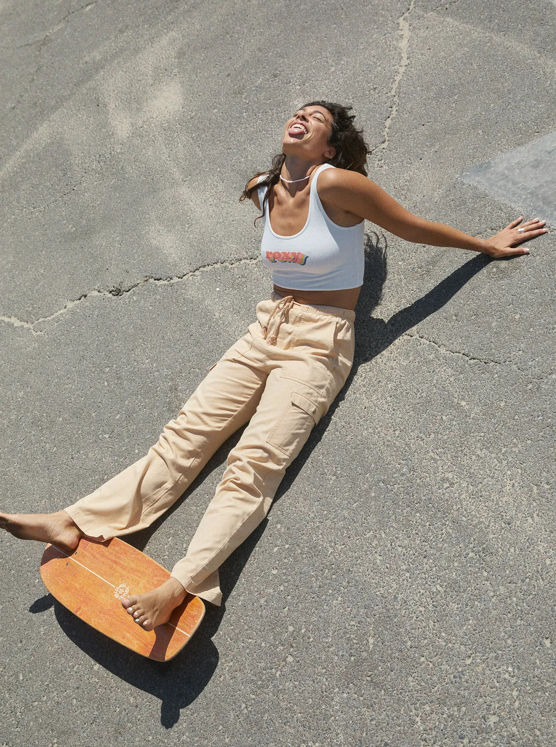 Precious Cargo Twill High Waisted Pants - Hazelnut sold by Roxy product image thumbnail 3