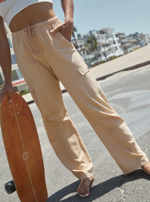 Precious Cargo Twill High Waisted Pants - Hazelnut sold by Roxy