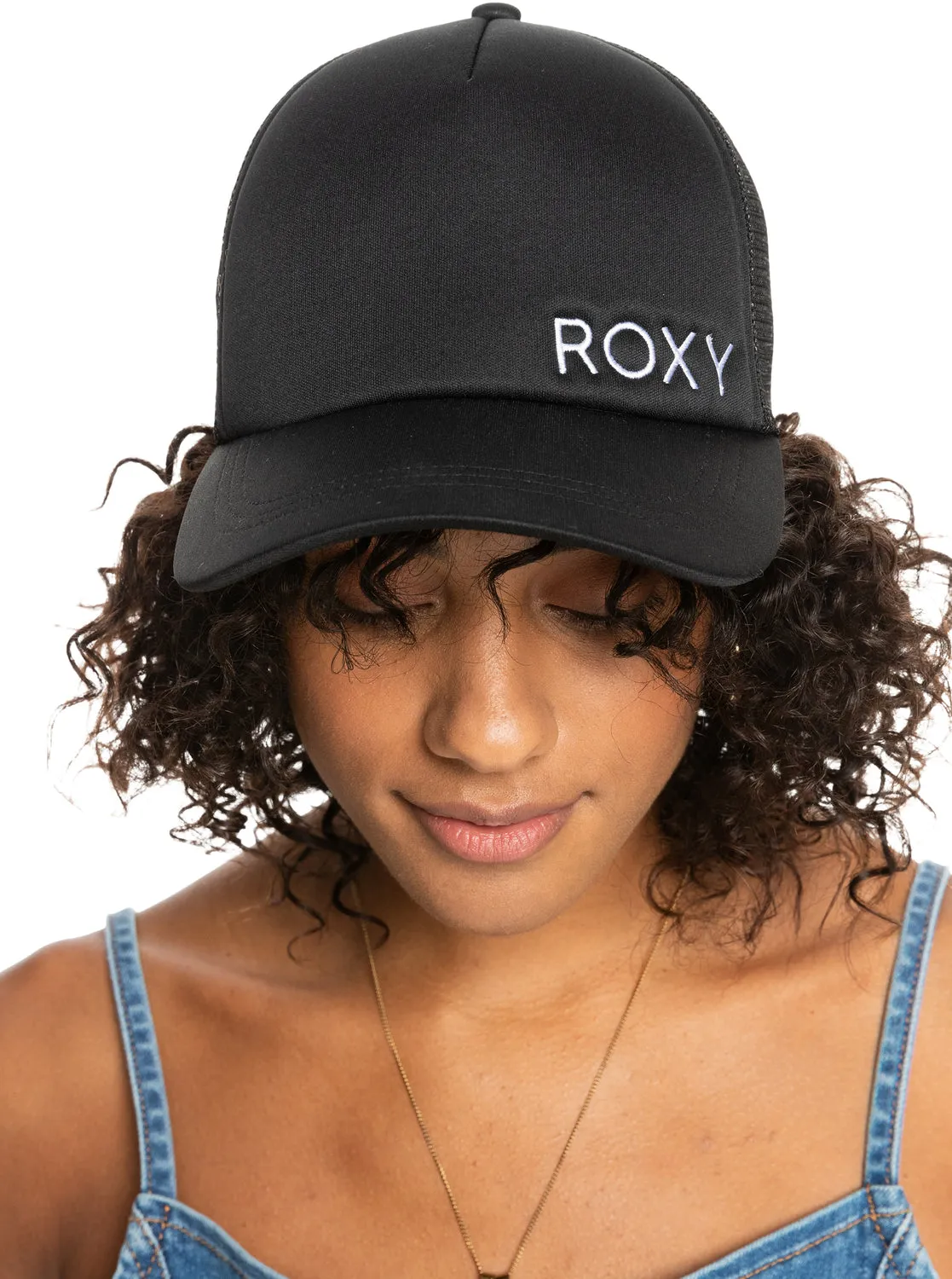 Finishline 2 Black Trucker Hat - Anthracite sold by Roxy