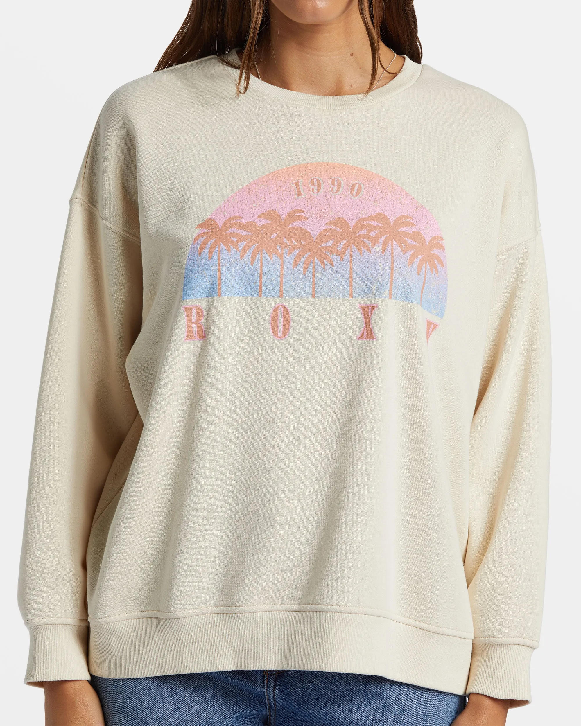 Morning Hike Crew Neck Sweatshirt - Tapioca sold by Roxy product image thumbnail 5