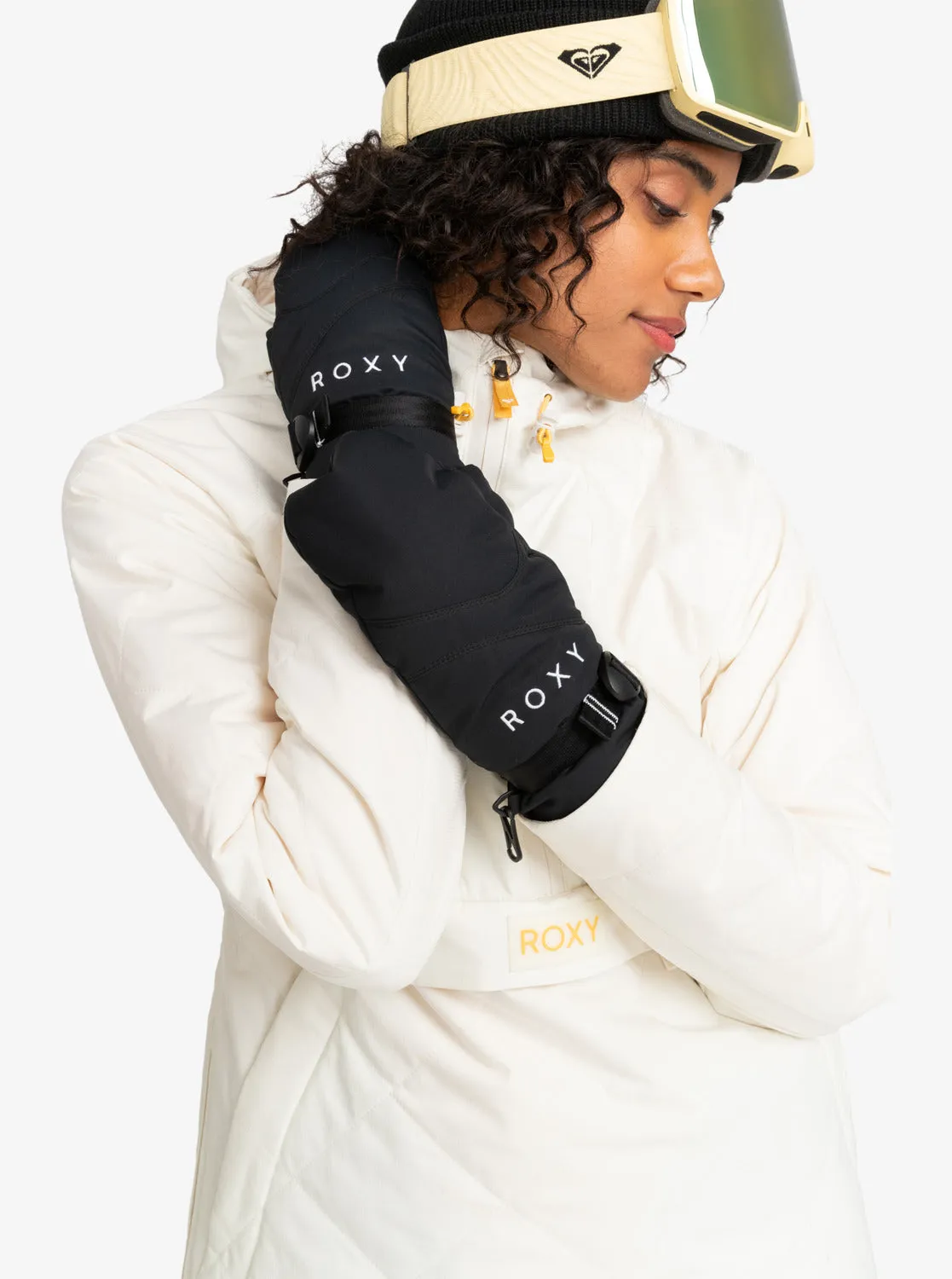 Roxy Jetty Solid Snowboard/Ski Mittens - True Black sold by Roxy