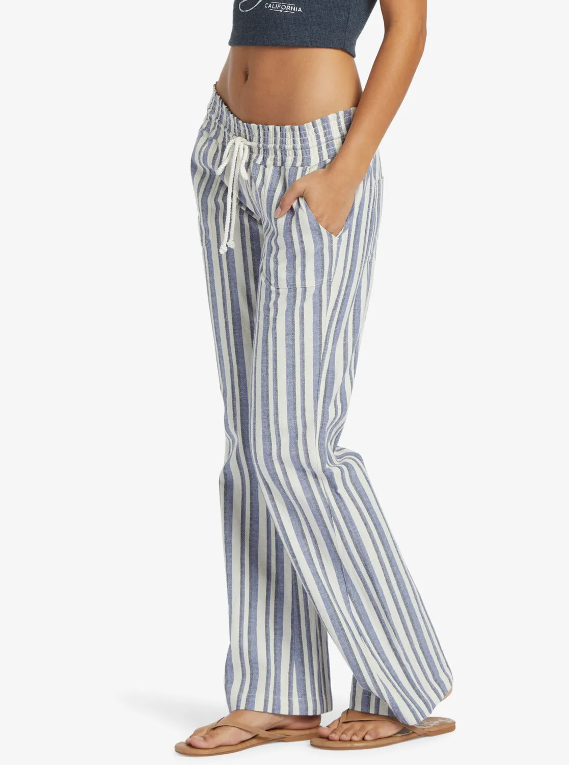 Oceanside Flared Pants - Bijou Silk Caye Stripe sold by Roxy product image thumbnail 2