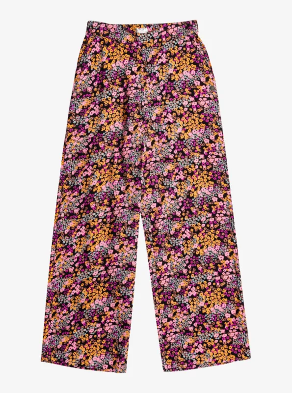 Girls 4-16 You Found Me Palazzo Pants - Anthracite Floral Daze sold by Roxy