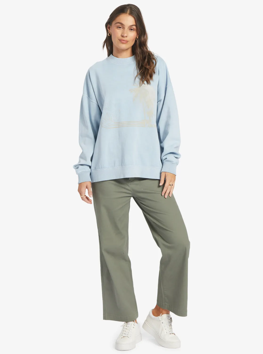 Lineup Oversized Sweatshirt - Clear Sky sold by Roxy product image thumbnail 4