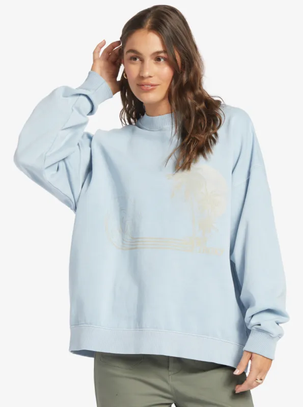 Lineup Oversized Sweatshirt - Clear Sky sold by Roxy