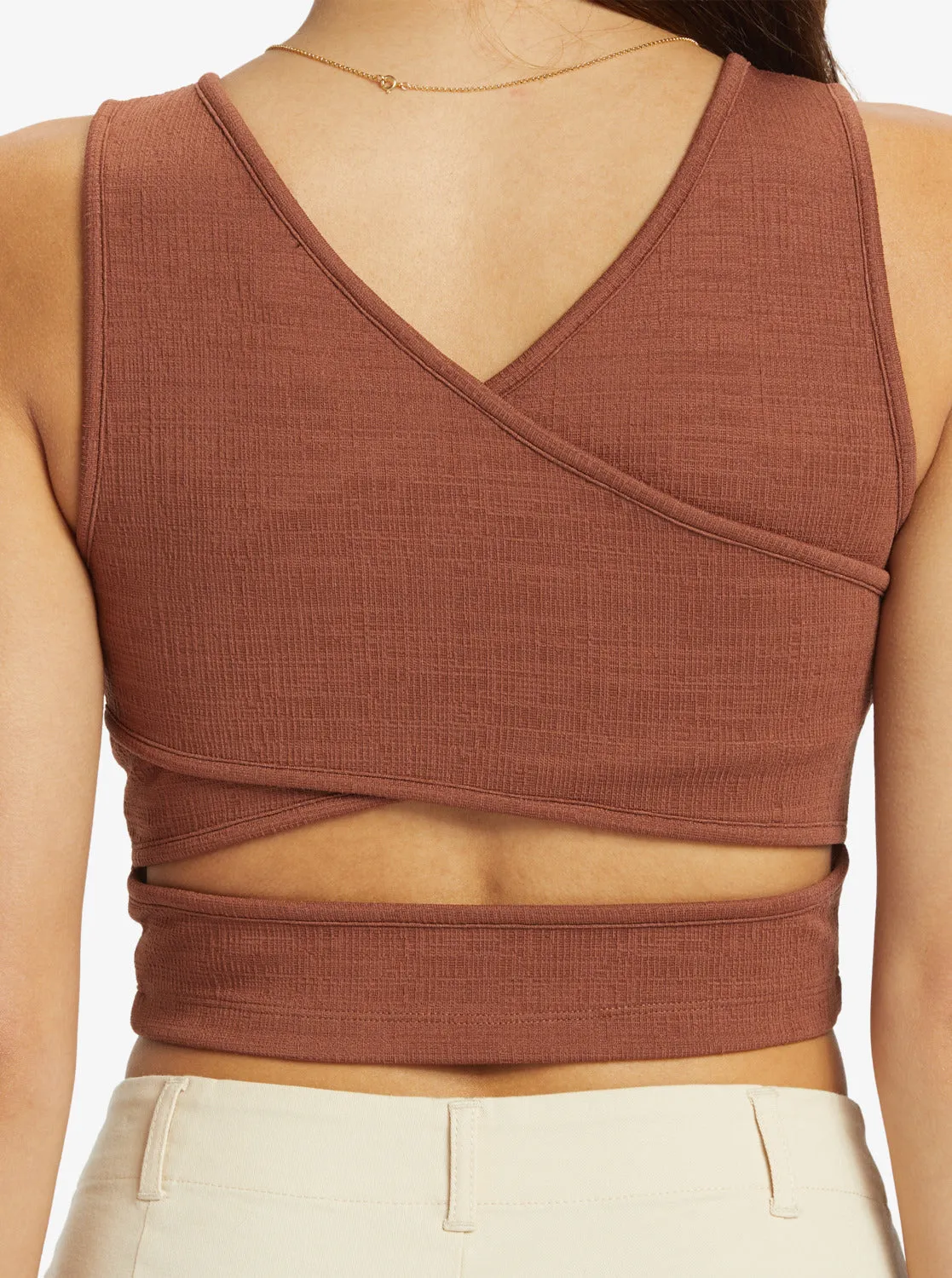 Good Keepsake Crop Top - Root Beer sold by Roxy product image thumbnail 4