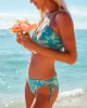 Printed Beach Classics Hipster Tie Side Bikini Bottoms - Maui Blue Margarita sold by Roxy