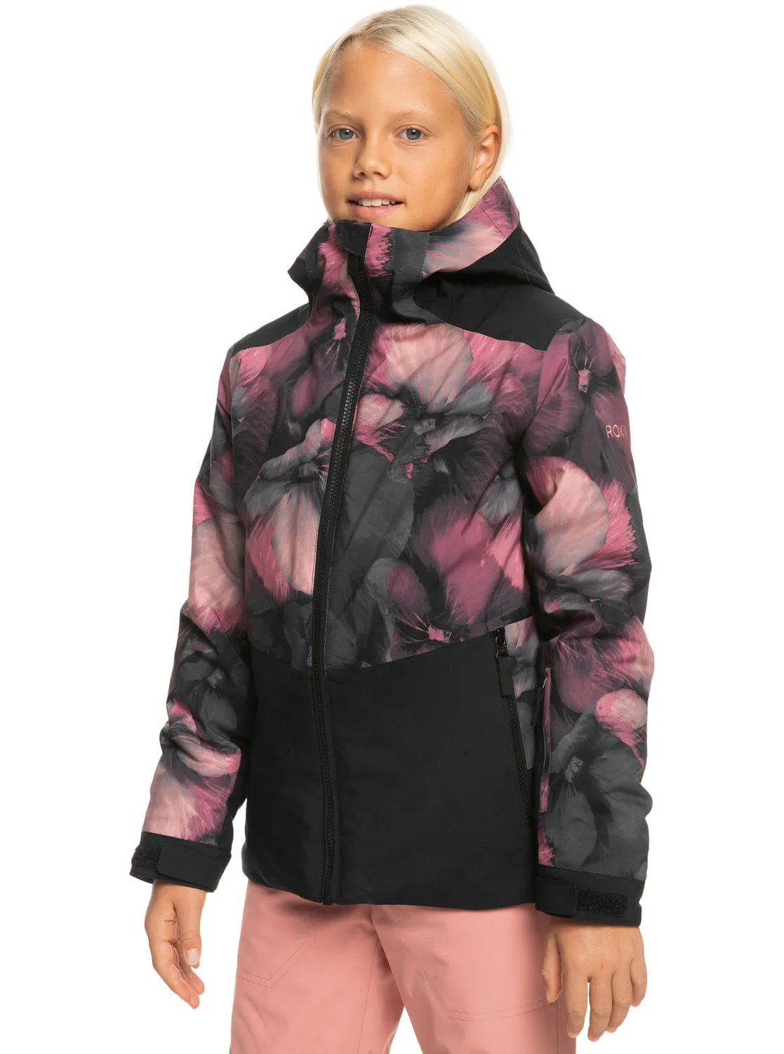 Girls 4-16 Silverwinter Technical Snow Jacket - True Black Pansy Pansy sold by Roxy product image thumbnail 2