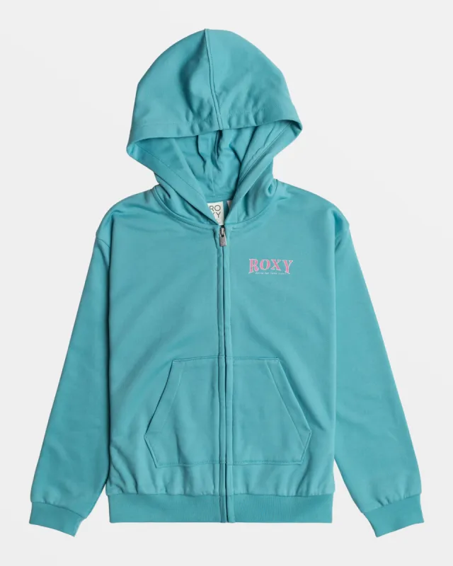 Girls 4-16 Evening Hike Zip Hoodie - Maui Blue sold by Roxy