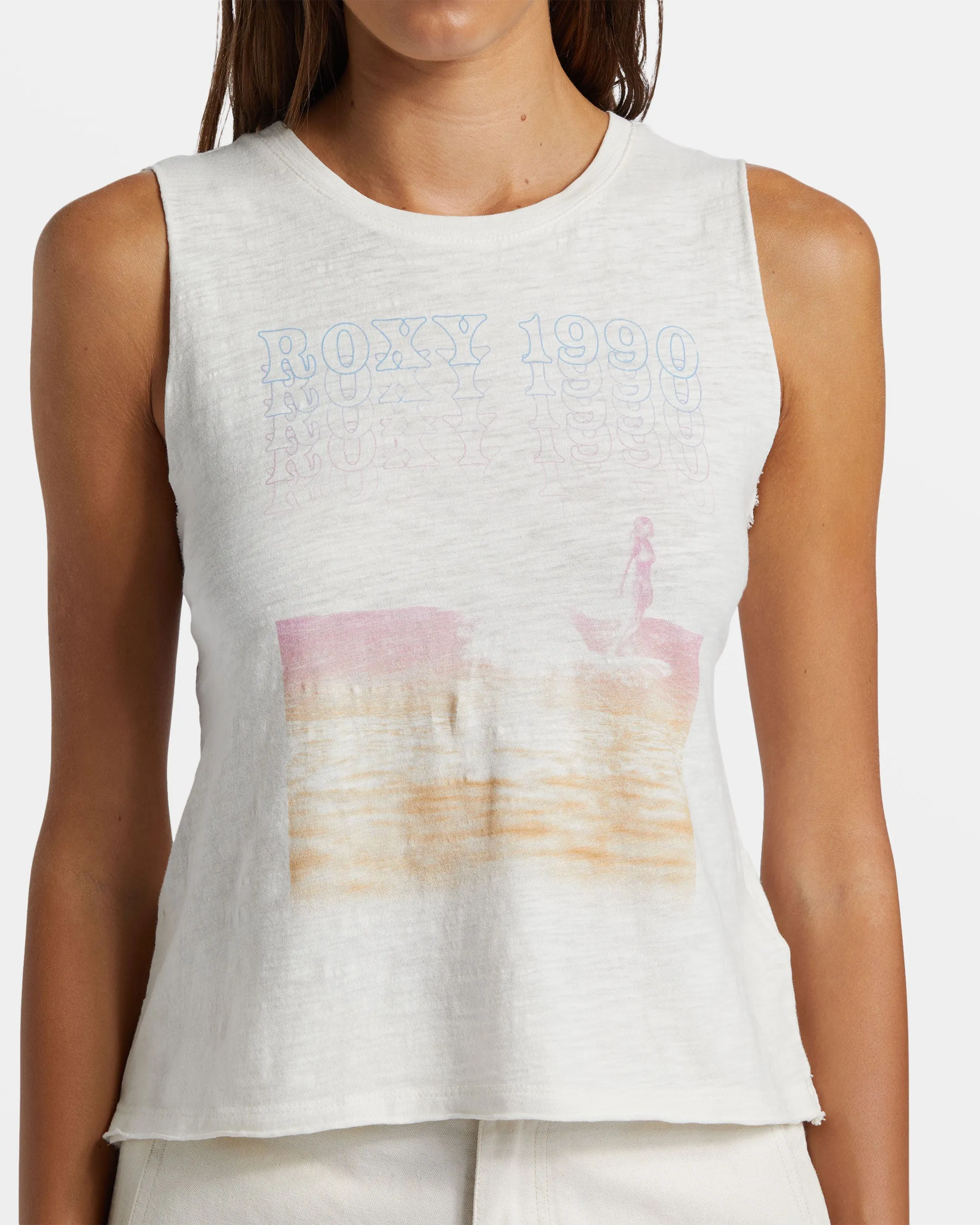 Wave Rider Muscle Tank - Snow White sold by Roxy product image thumbnail 5