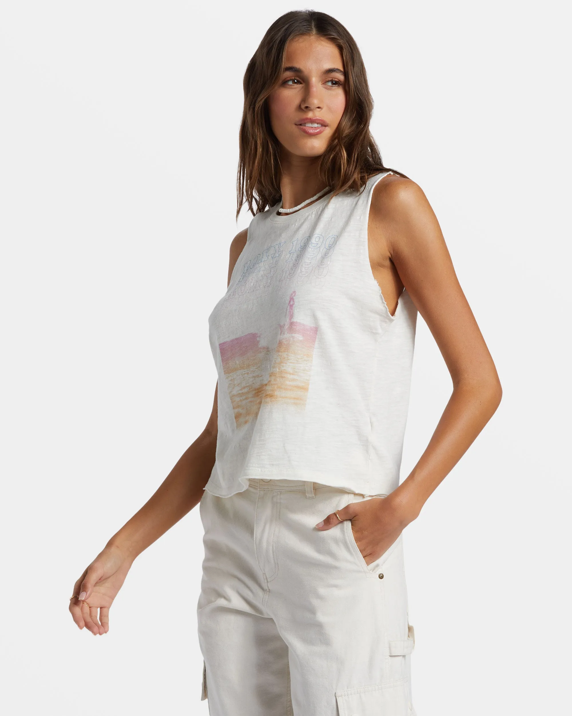 Wave Rider Muscle Tank - Snow White sold by Roxy product image thumbnail 4