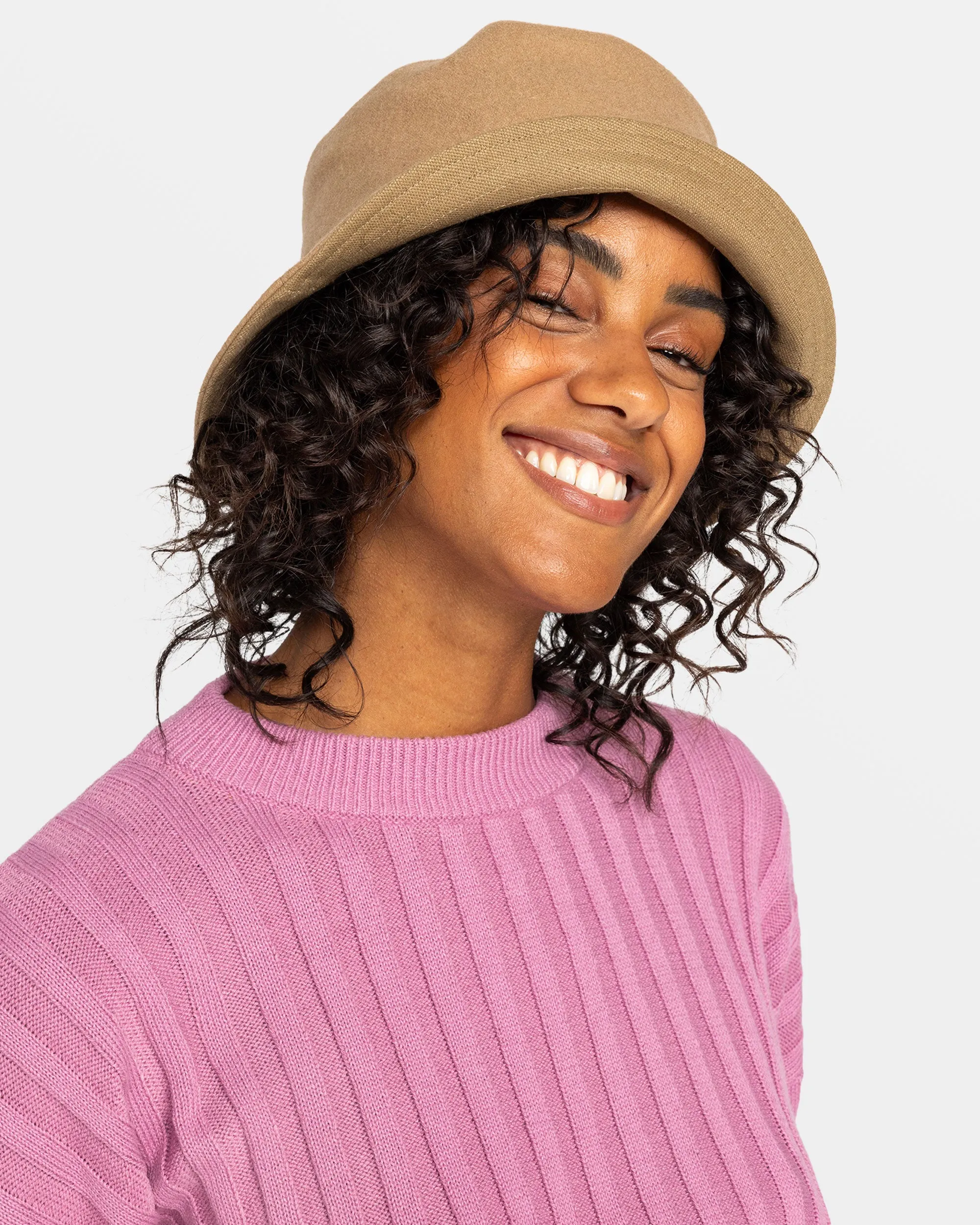 High Dance Morning Felt Bucket Hat - Camel sold by Roxy