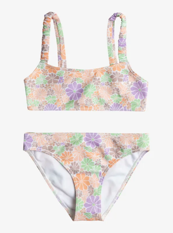 Girls 7-16 All About Sol Bralette Bikini Set - White All About Sol Mini Rg sold by Roxy