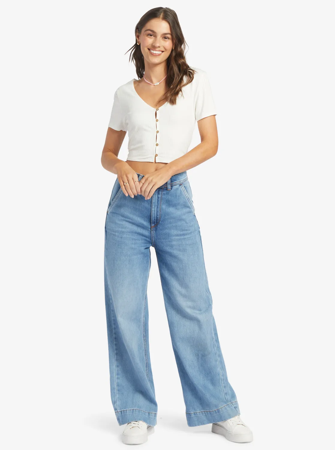 Born With It Crop Top - Snow White sold by Roxy product image thumbnail 4