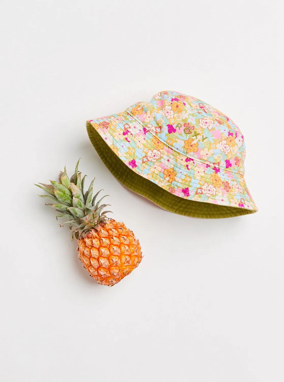 Girls 4-16 Tiny Honey Bucket Hat - Fern Memories sold by Roxy