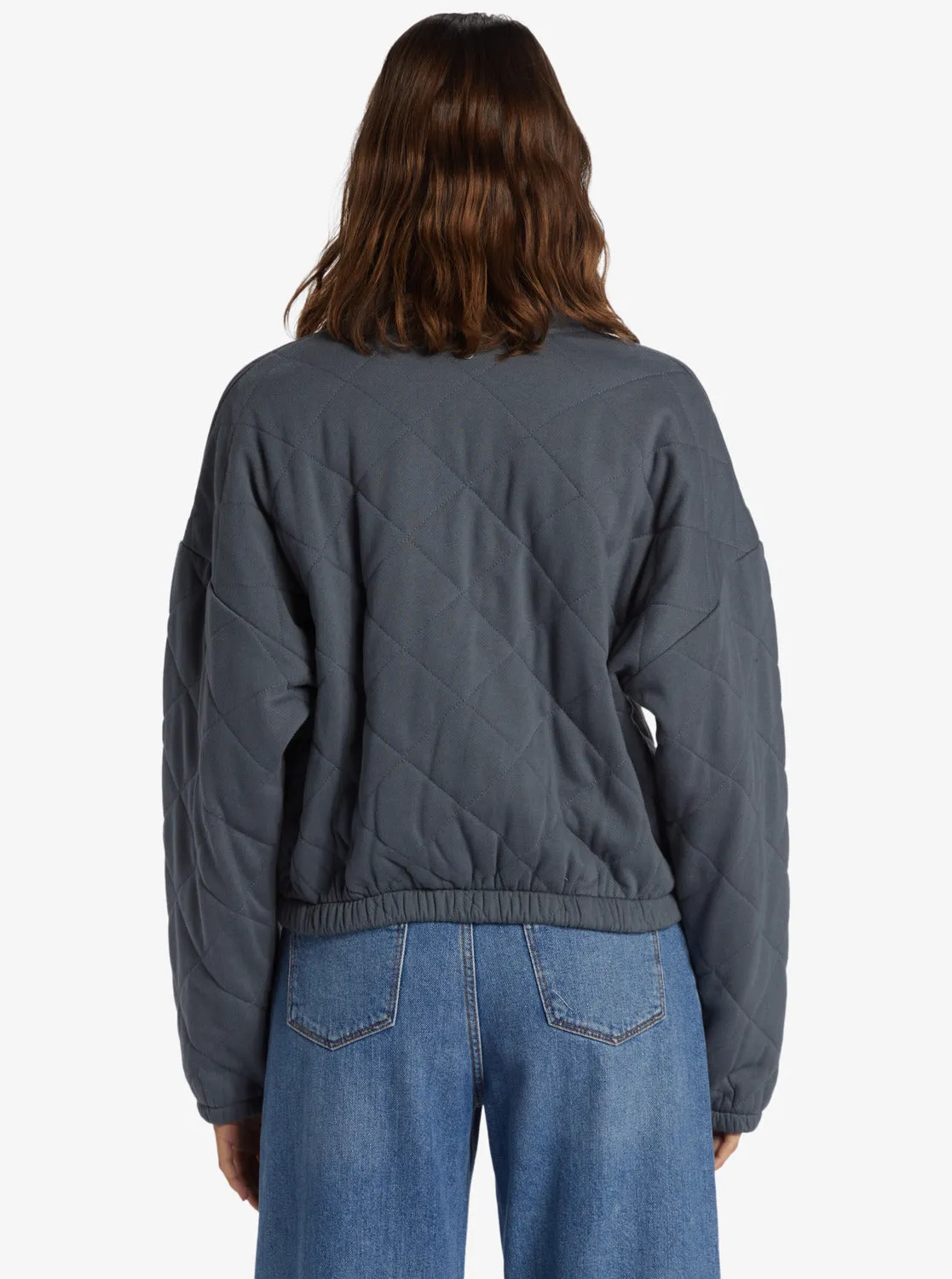 Bonfire Babe Quilted Fleece Half-Zip Sweatshirt - Turbulence sold by Roxy product image thumbnail 5