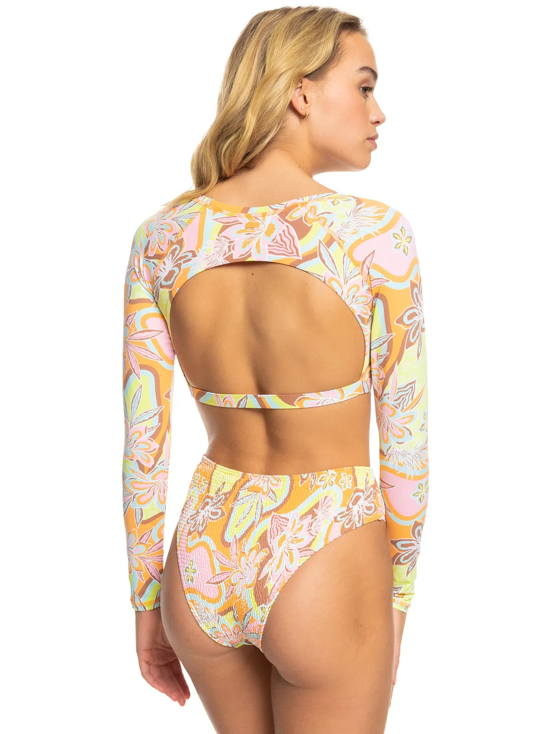 Roxy Delic Long Sleeve Cropped Rashguard - Mock Orange Roxy Delic sold by Roxy product image thumbnail 5