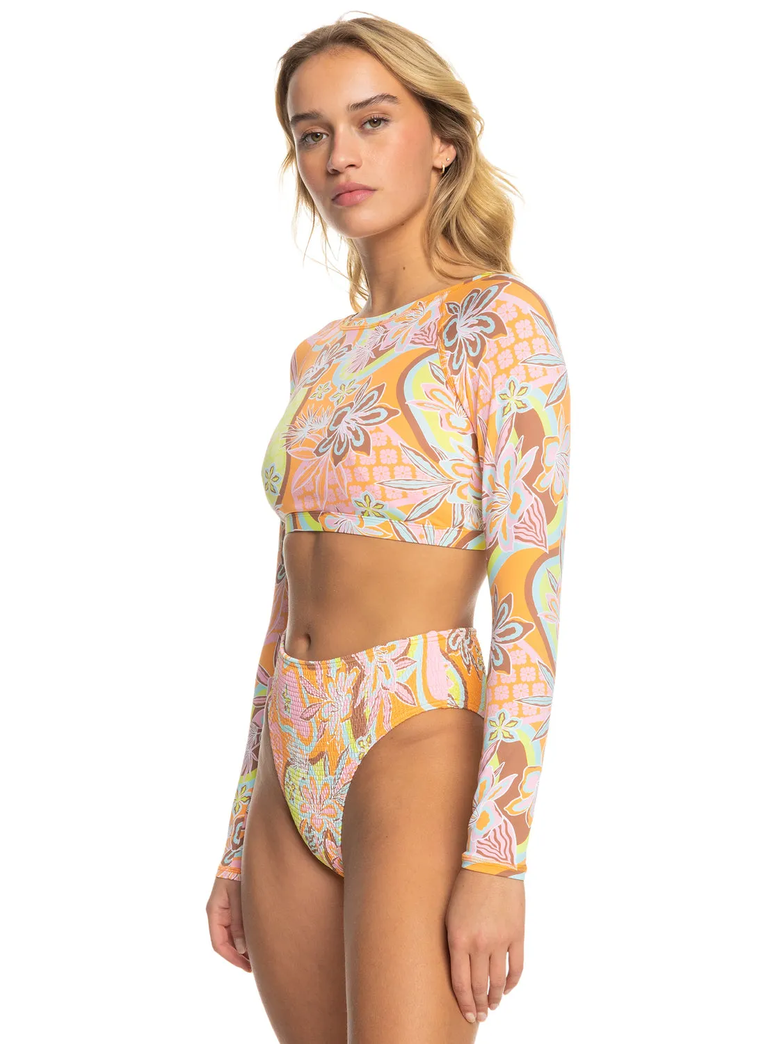 Roxy Delic Long Sleeve Cropped Rashguard - Mock Orange Roxy Delic sold by Roxy product image thumbnail 3