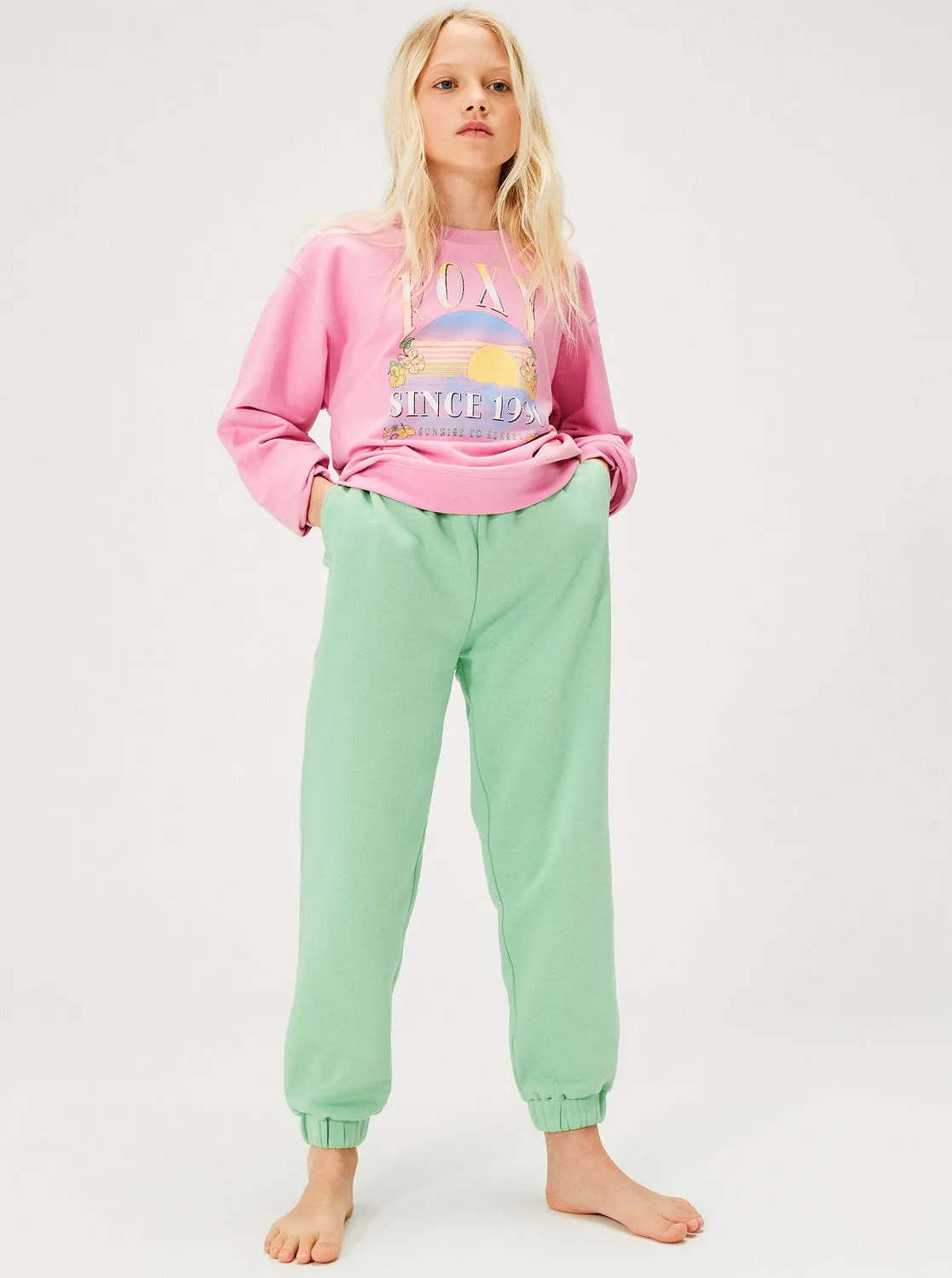 Girls 4-16 Morning Hike A Crew Neck Sweatshirt - Prism Pink sold by Roxy product image thumbnail 4