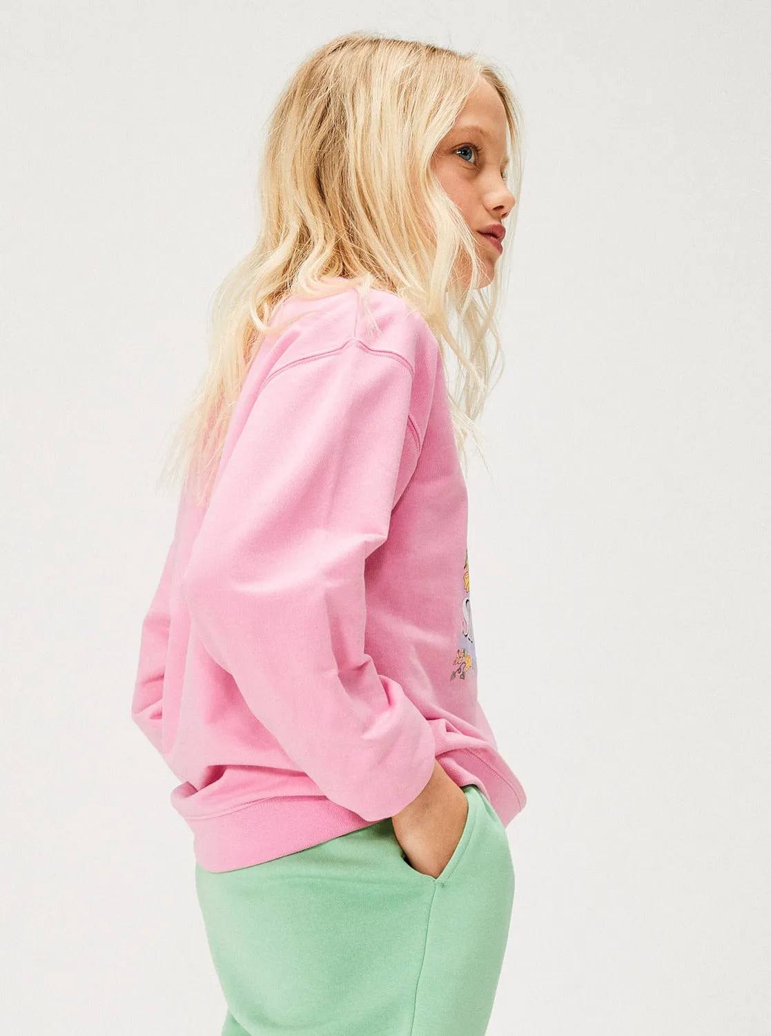 Girls 4-16 Morning Hike A Crew Neck Sweatshirt - Prism Pink sold by Roxy product image thumbnail 2