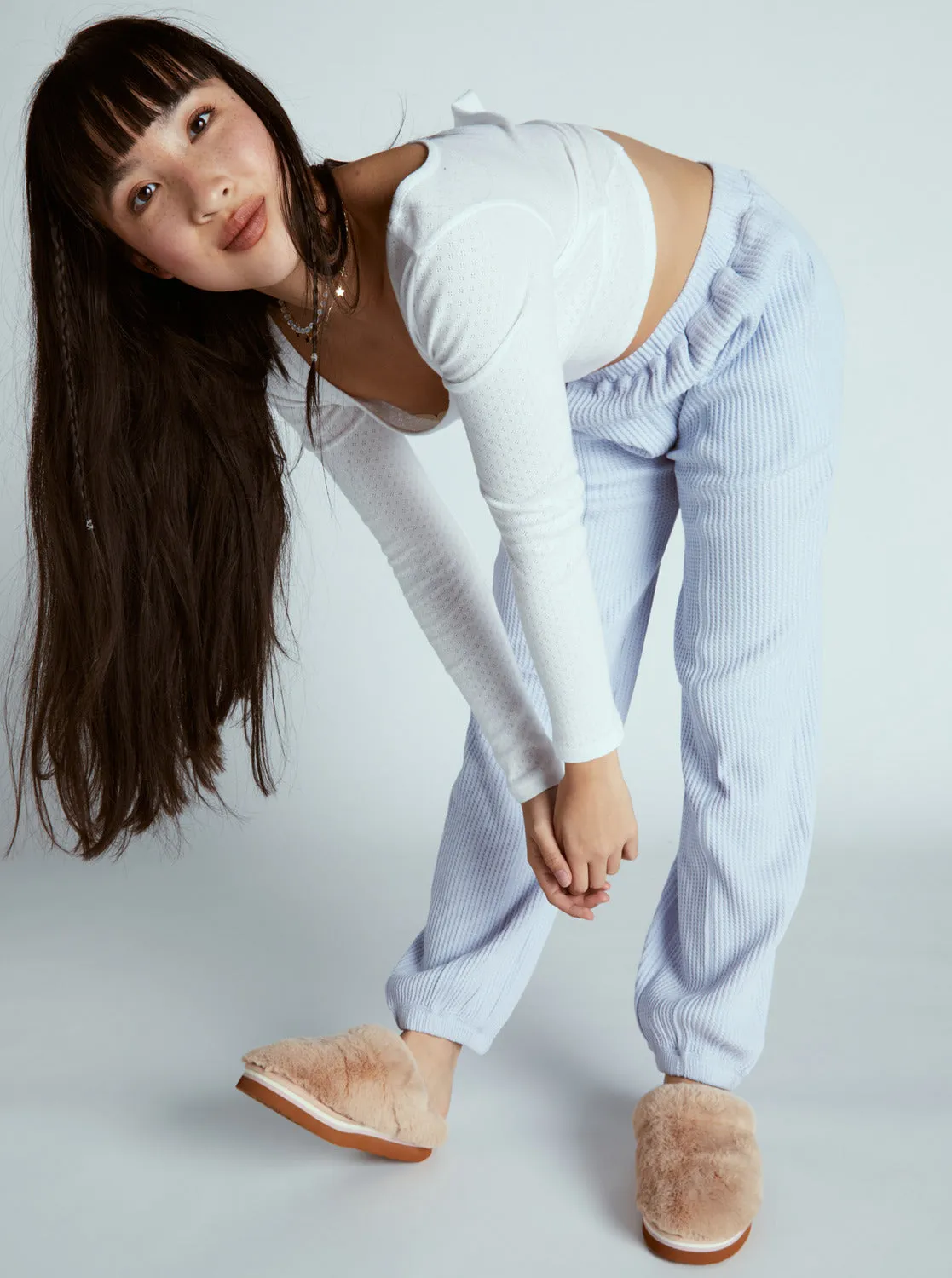 Chloe Kim Pointelle Long Sleeve Top - Snow White sold by Roxy product image thumbnail 4