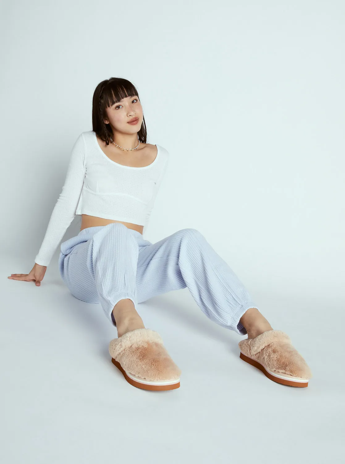 Chloe Kim Pointelle Long Sleeve Top - Snow White sold by Roxy product image thumbnail 5