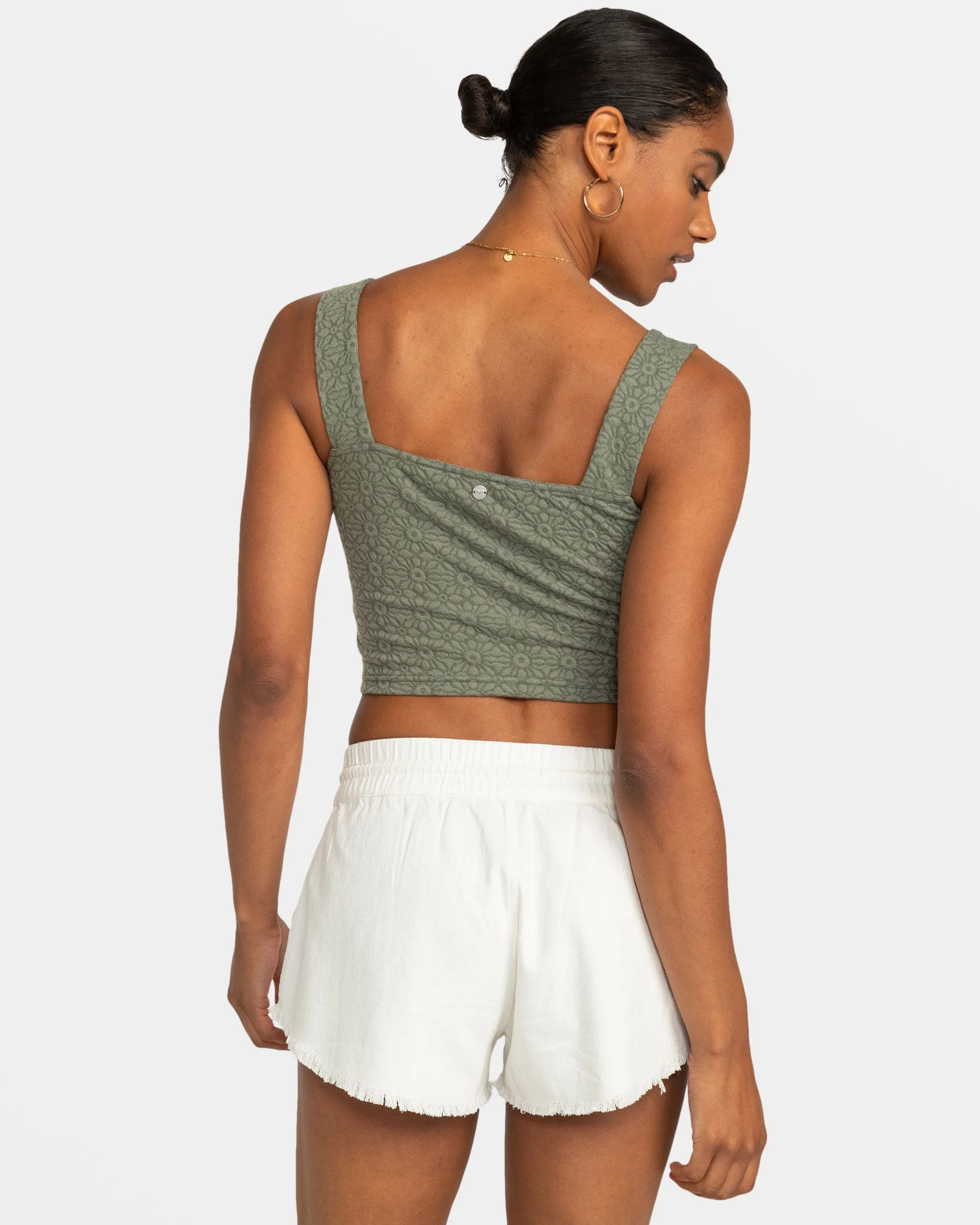 Hibiscus Roja Fitted Tank Top - Agave Green sold by Roxy product image thumbnail 2