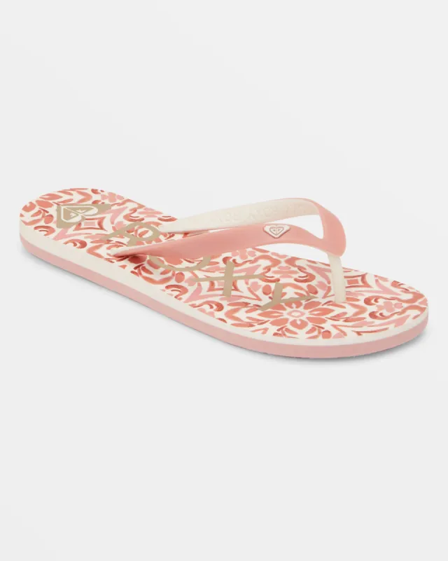 Tahiti Flip-Flops - Barely Pink sold by Roxy