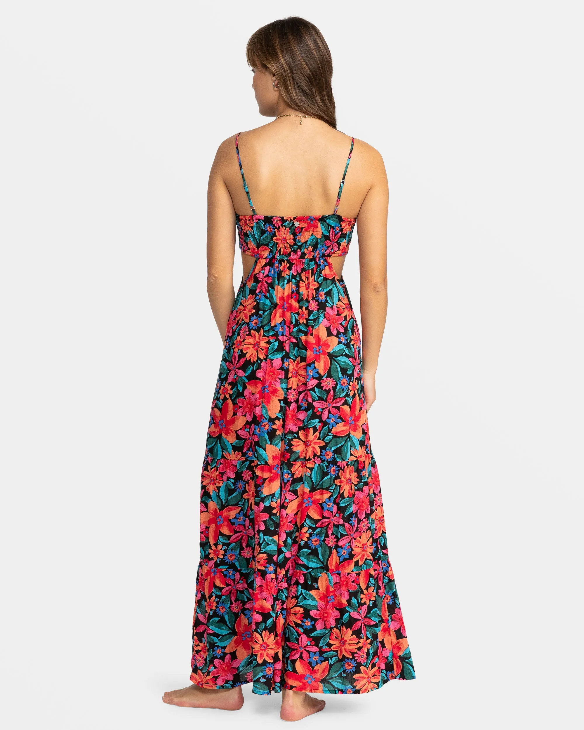 Hot Tropics Flowy Maxi Dress - Anthracite Floral Fiesta sold by Roxy product image thumbnail 2