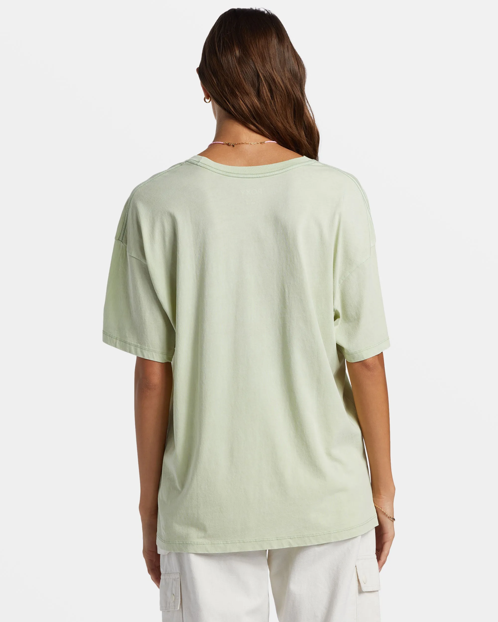 Hibiscus Paradise Oversized Boyfriend T-Shirt - Laurel Green sold by Roxy product image thumbnail 2