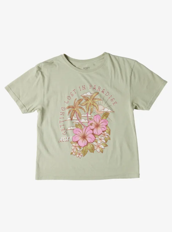 Girls 4-16 Hibiscus Paradise Oversized Boyfriend T-Shirt - Laurel Green sold by Roxy