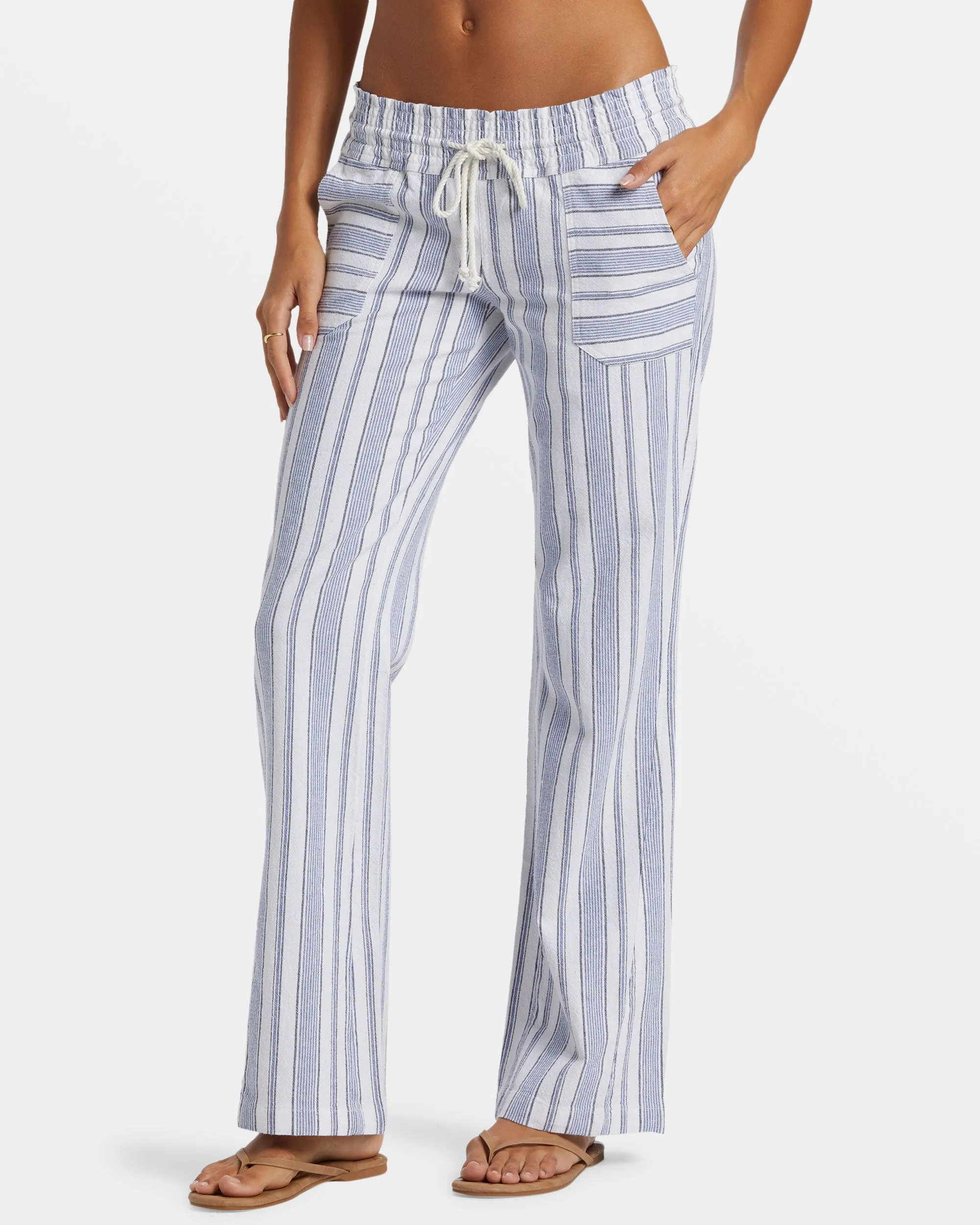 Oceanside Flared Pants - Mood Indigo Beachside Stripe sold by Roxy product image thumbnail 4