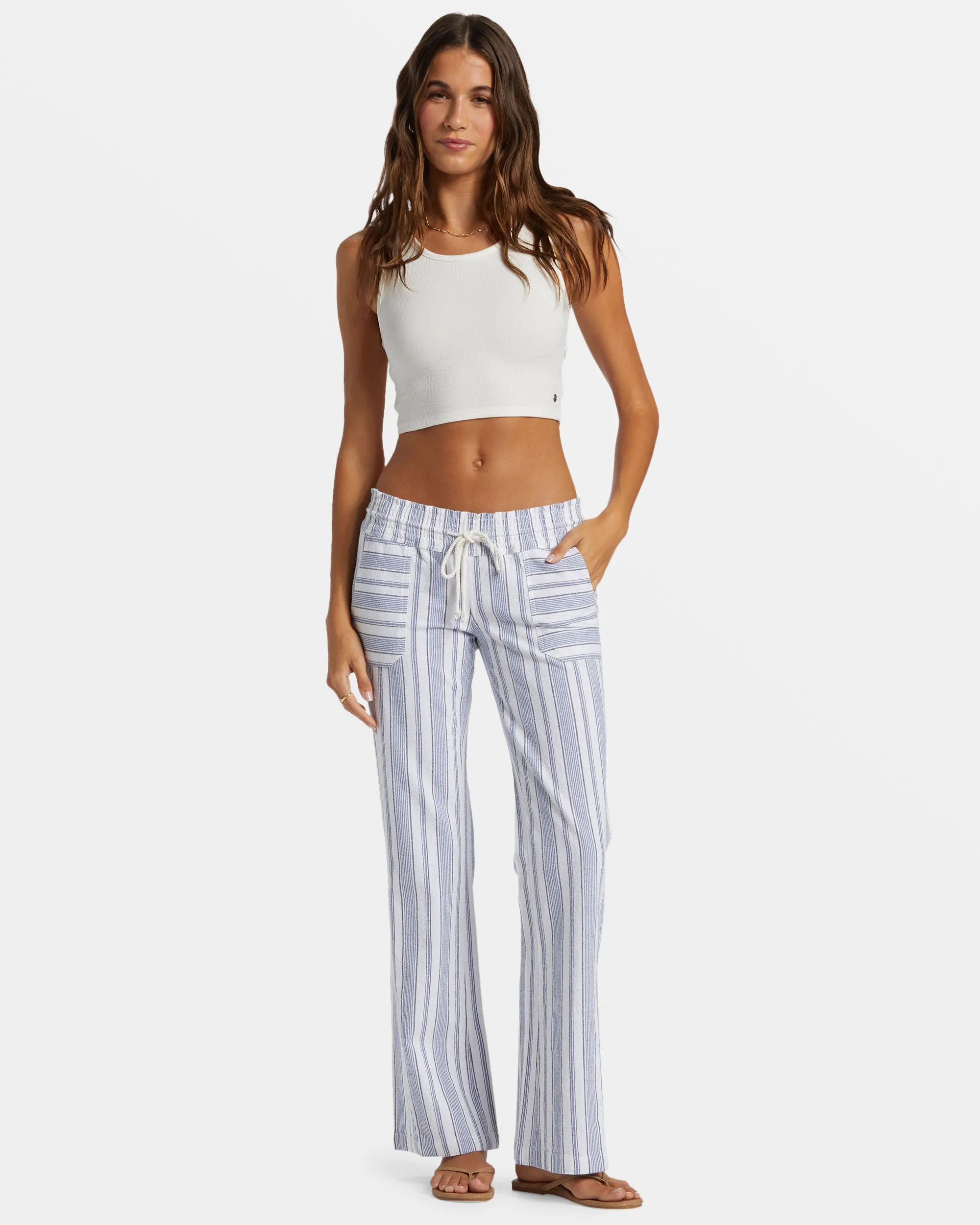 Oceanside Flared Pants - Mood Indigo Beachside Stripe sold by Roxy product image thumbnail 3