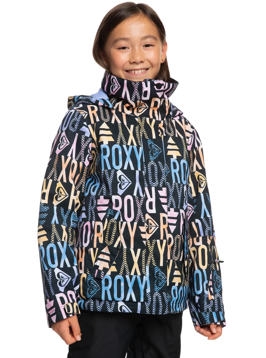 Girls 4-16 Roxy Jetty Technical Snow Jacket - True Black Sapin Rg sold by Roxy product image thumbnail 2
