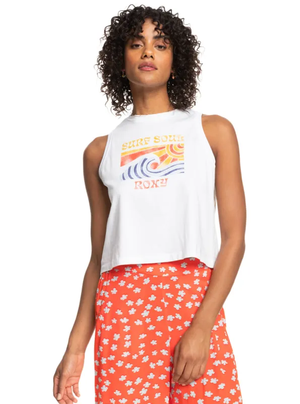 Moonlight Serenade Cropped Tank Top - Bright White sold by Roxy