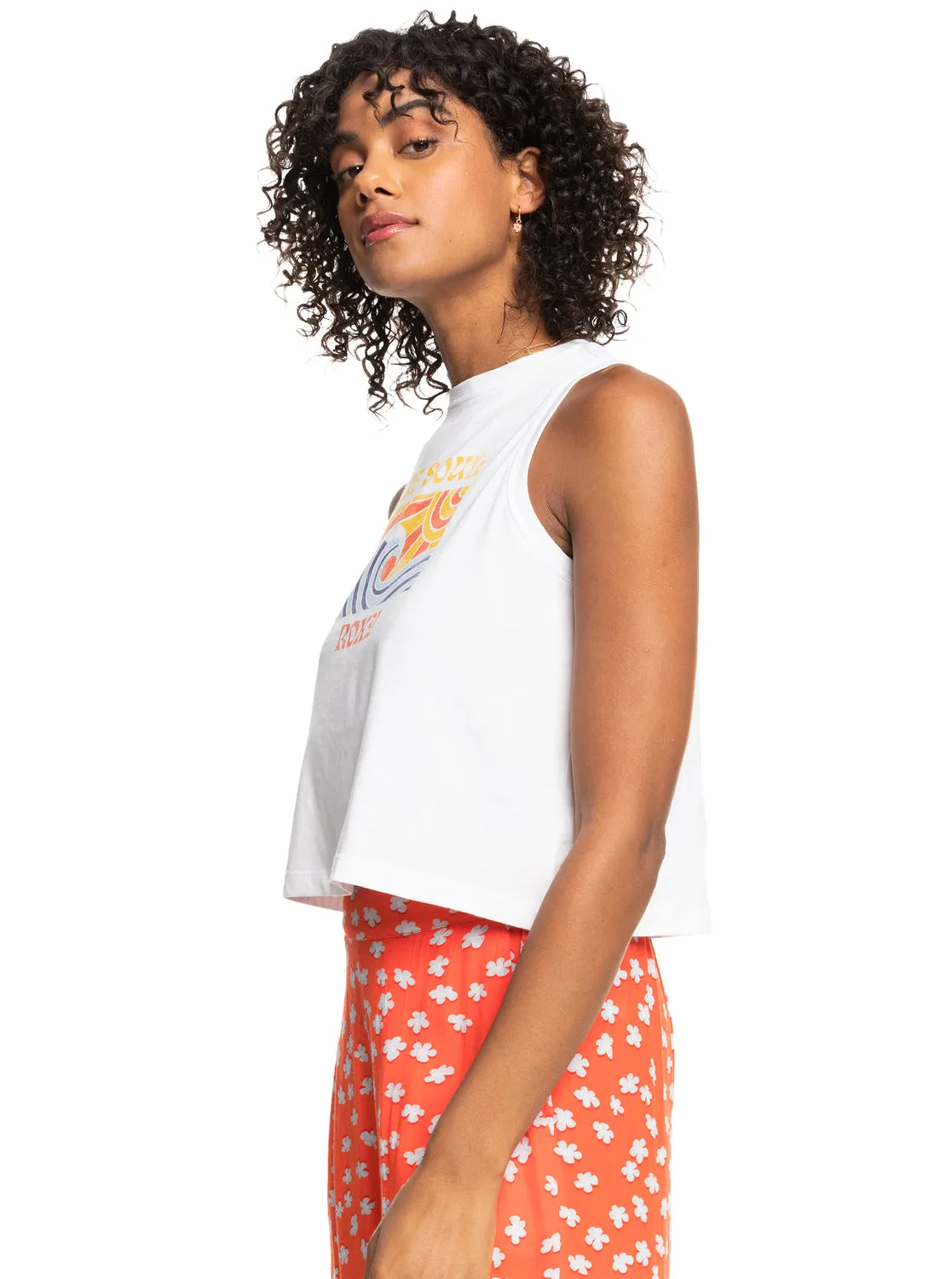Moonlight Serenade Cropped Tank Top - Bright White sold by Roxy product image thumbnail 2