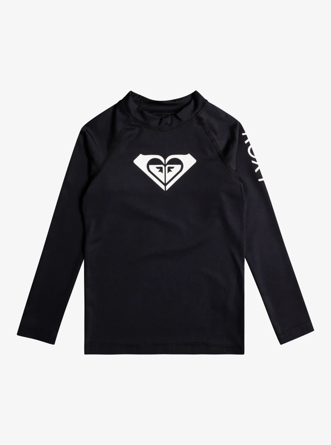 Girls 2-7 Whole Hearted Long Sleeve UPF 50 Rashguard - Anthracite sold by Roxy
