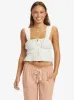 Sunset Mist Ruched Top - Egret sold by Roxy