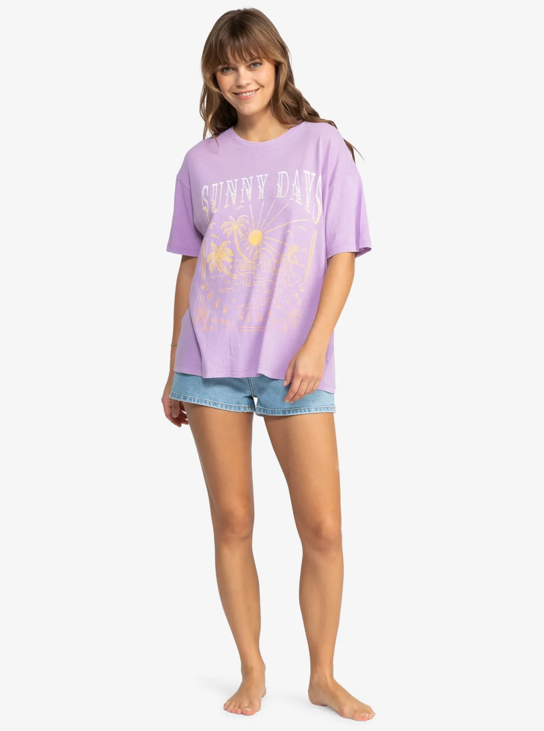 Sunny Days Washed Oversized T-Shirt - Crocus Petal sold by Roxy product image thumbnail 4