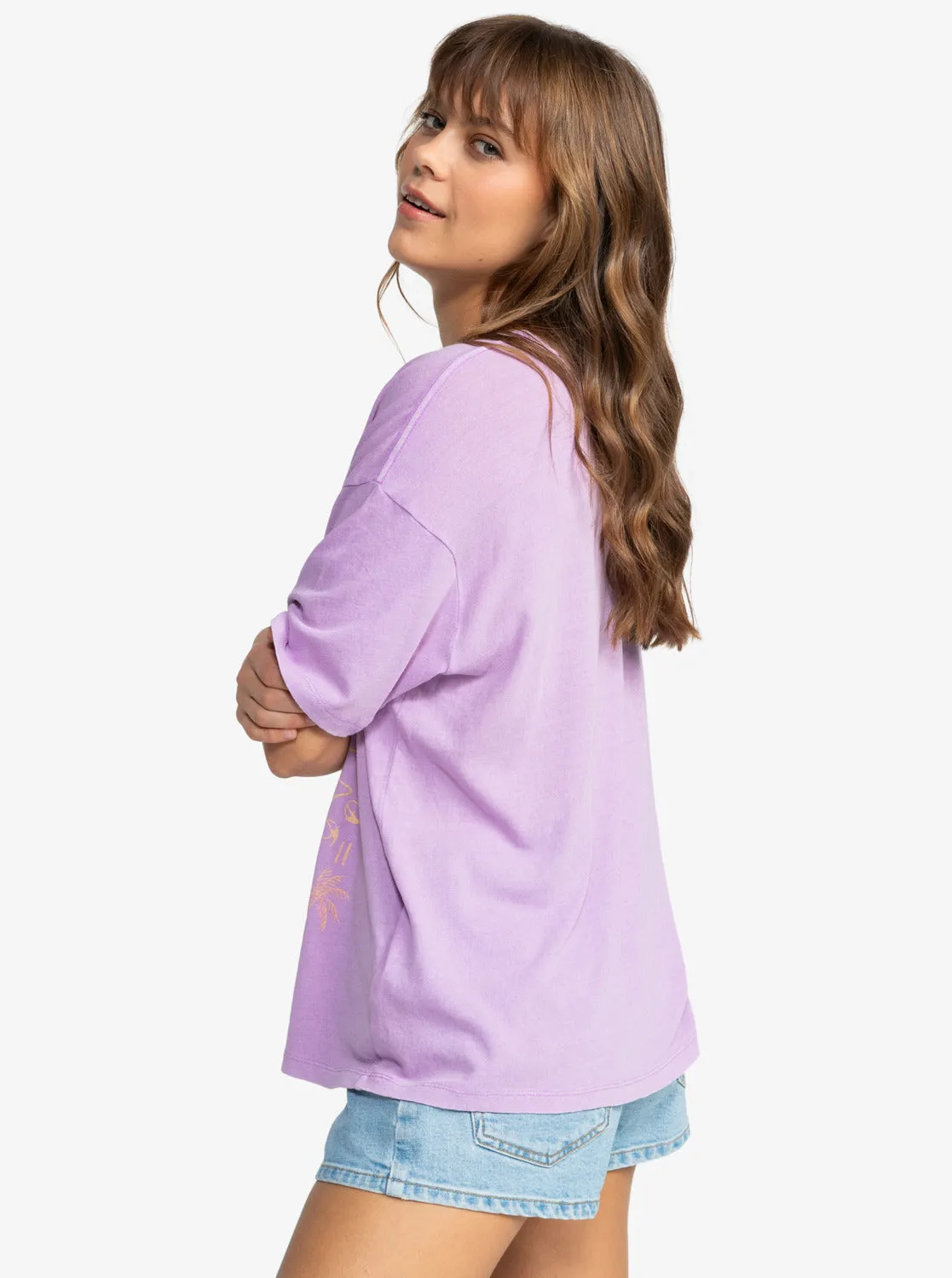 Sunny Days Washed Oversized T-Shirt - Crocus Petal sold by Roxy product image thumbnail 3