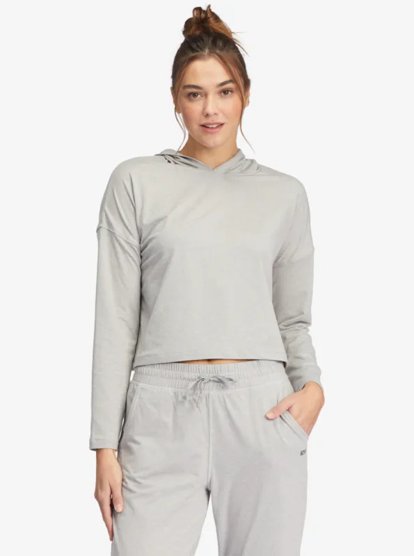 Sun Might Shine Long Sleeve Hooded T-Shirt - Heritage Heather sold by Roxy