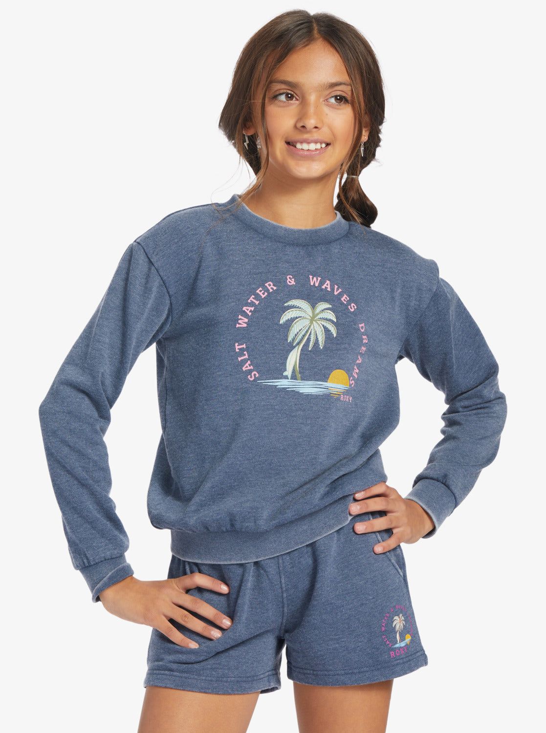 Girl'S 4-16 Music And Me A Sweatshirt - Mood Indigo sold by Roxy